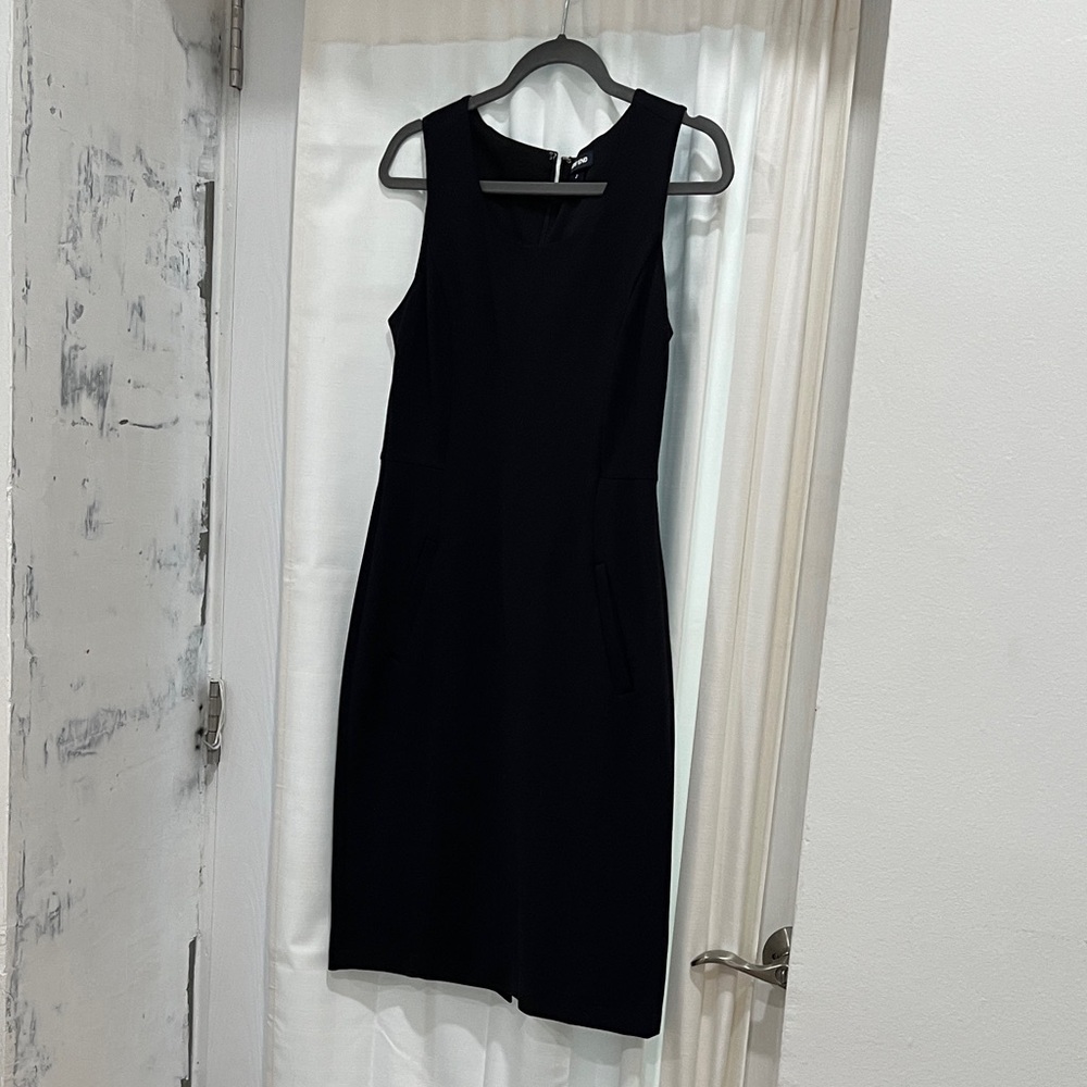 Lands' End Classic Black Midi Dress